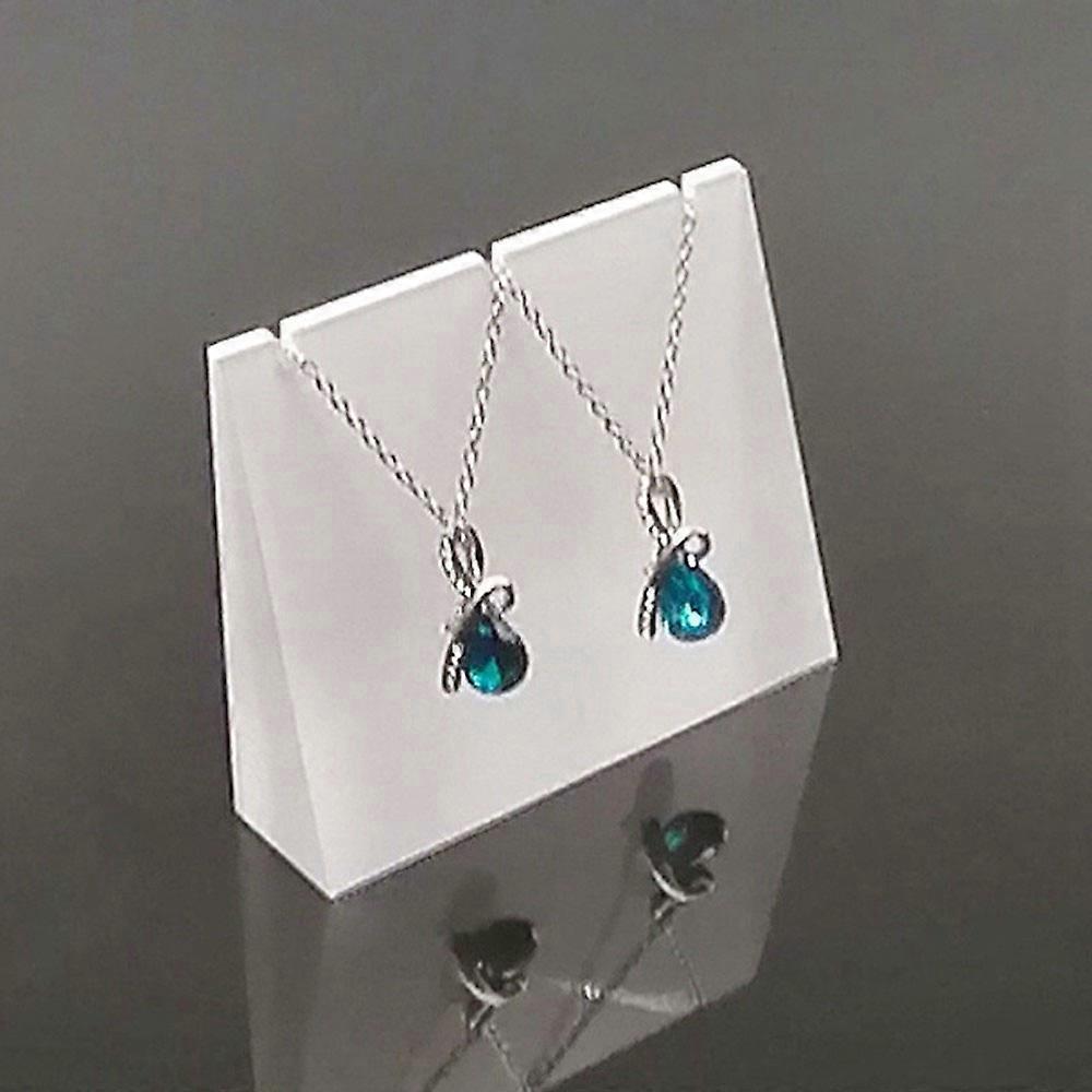 Acrylic Necklaces Display Stand White 8x10x3cm