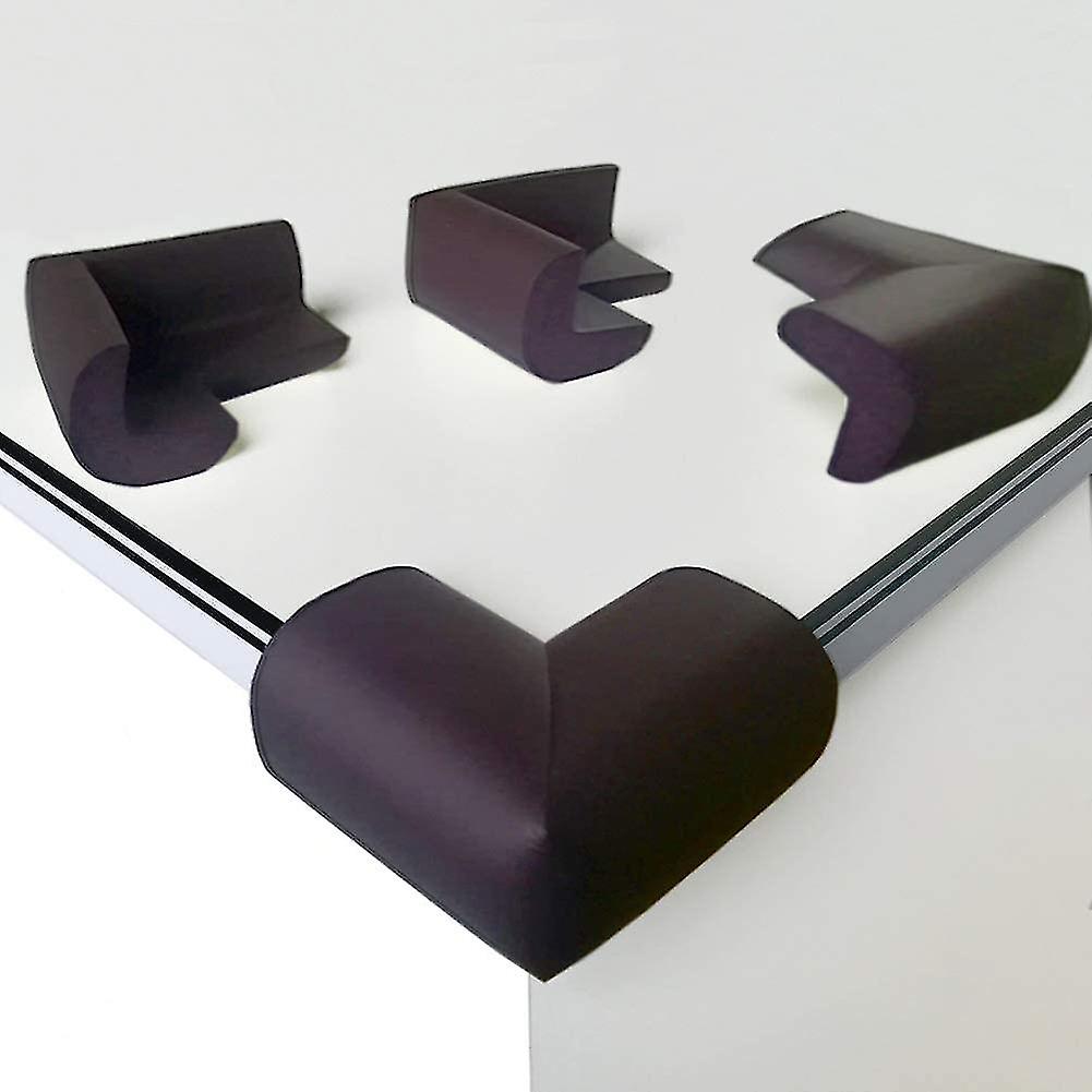 10 Pcs-corner Protector Soft Foam Corner Protector, Shockproof Right Angle Baby Corner Protector, With Sticker(black)