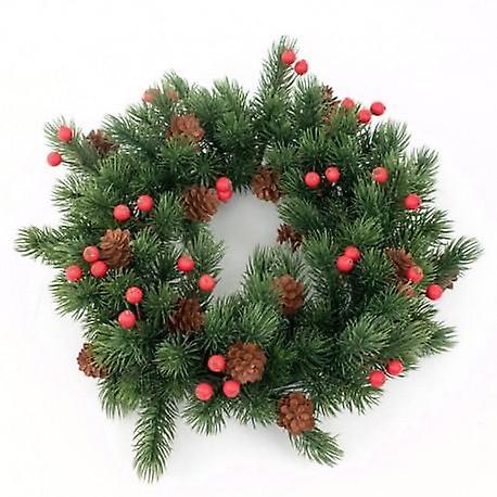 Christmas wreath with cones and berries outer diameter 30 cm from Swerox