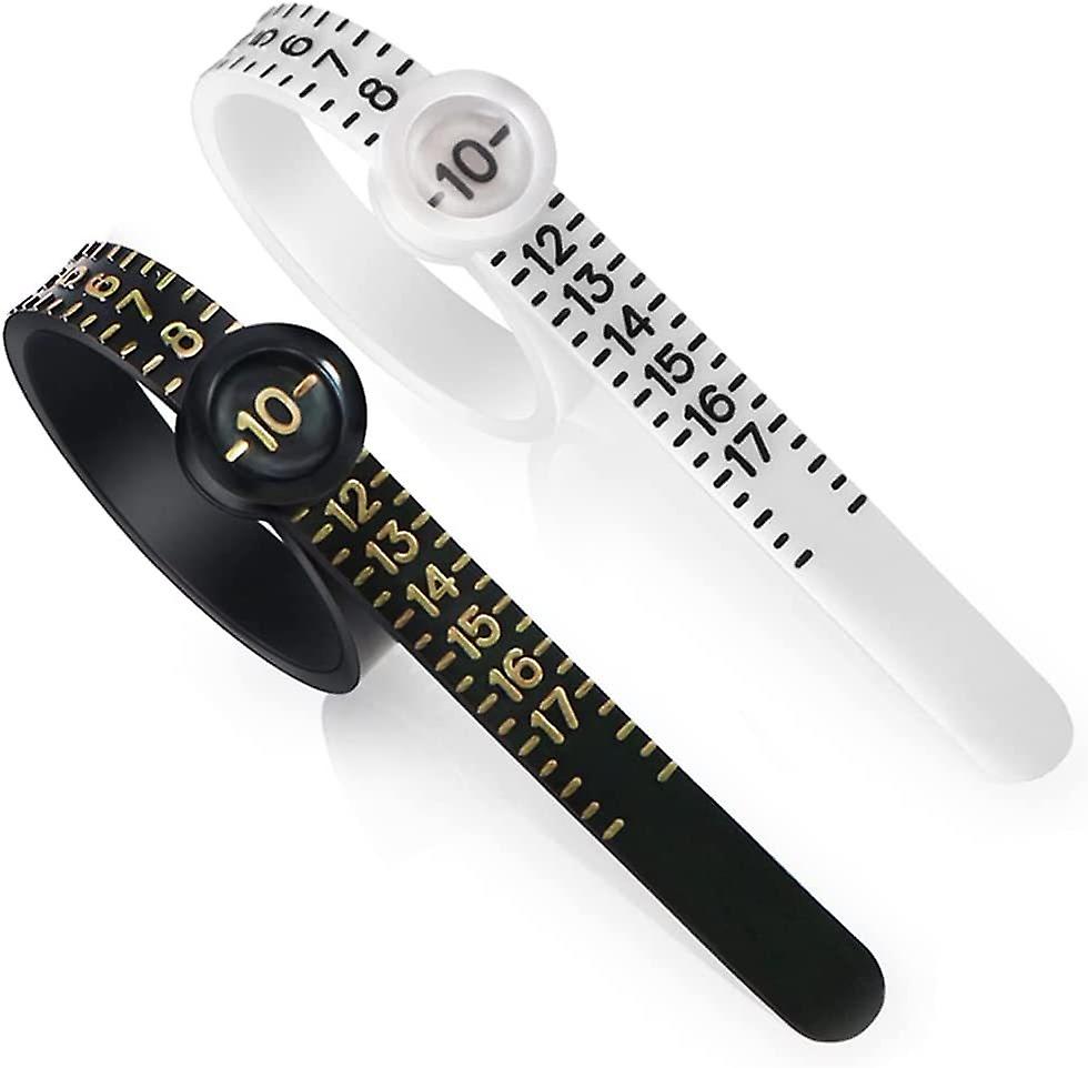 2 Pcs Ring Sizer Measuring Tool Reusable Finger Size Measuring Set