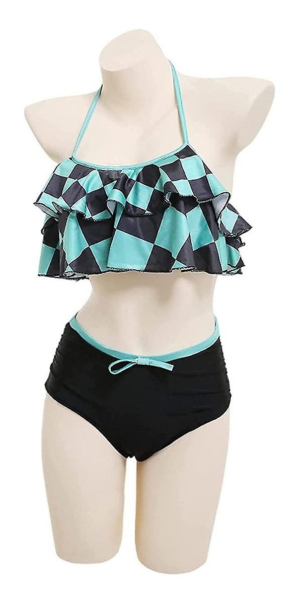Damen Split Badeanzug Bikini Bikini Badeanzug