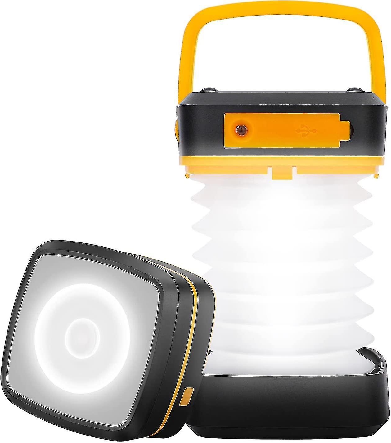 Foldable Camping Lantern Solar Usb Rechargeable Camping Lamp 3 Light Modes Led Torch For Hiking Emergency