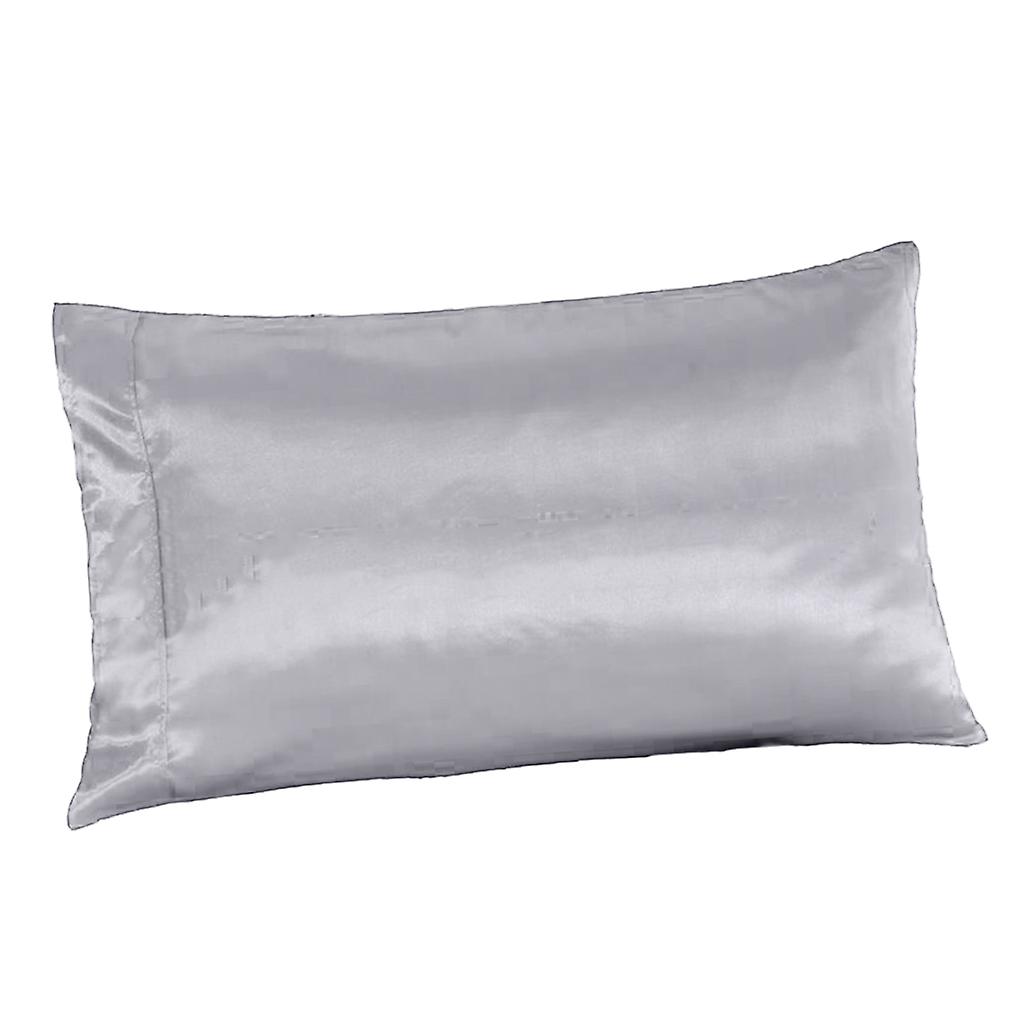 Faux Silk Satin Pillowcase 50*76cm Gray
