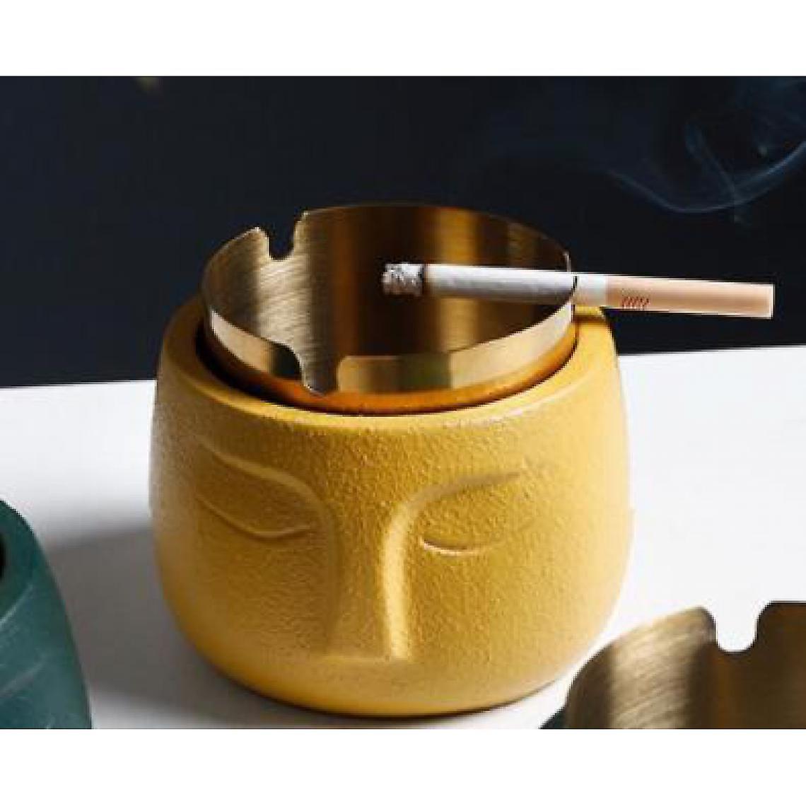 Abstract Concrete Face Personality Windproof Ashtray Without Cover Can Be Used As Home Decoration