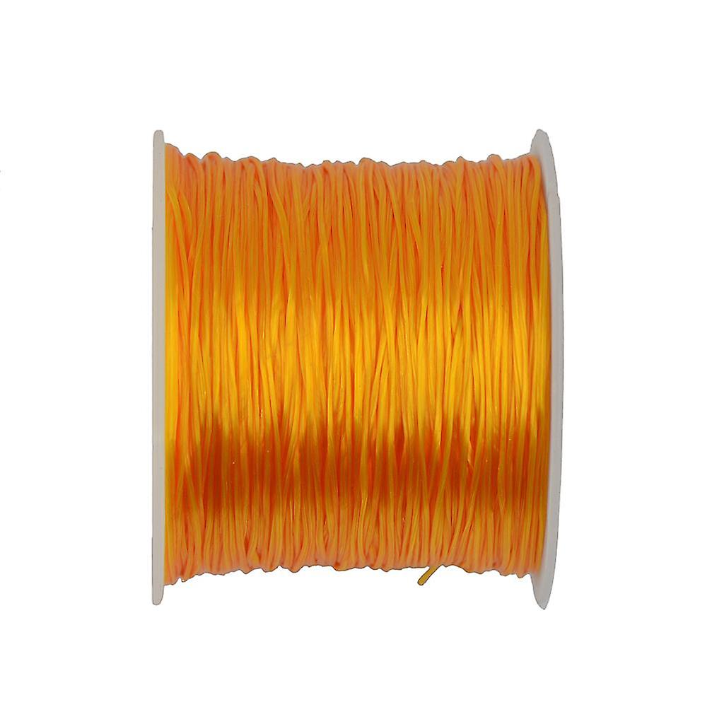 50 yards Stretch Polyester Crystal String Cord Roll Jewelry Making DIY Brown