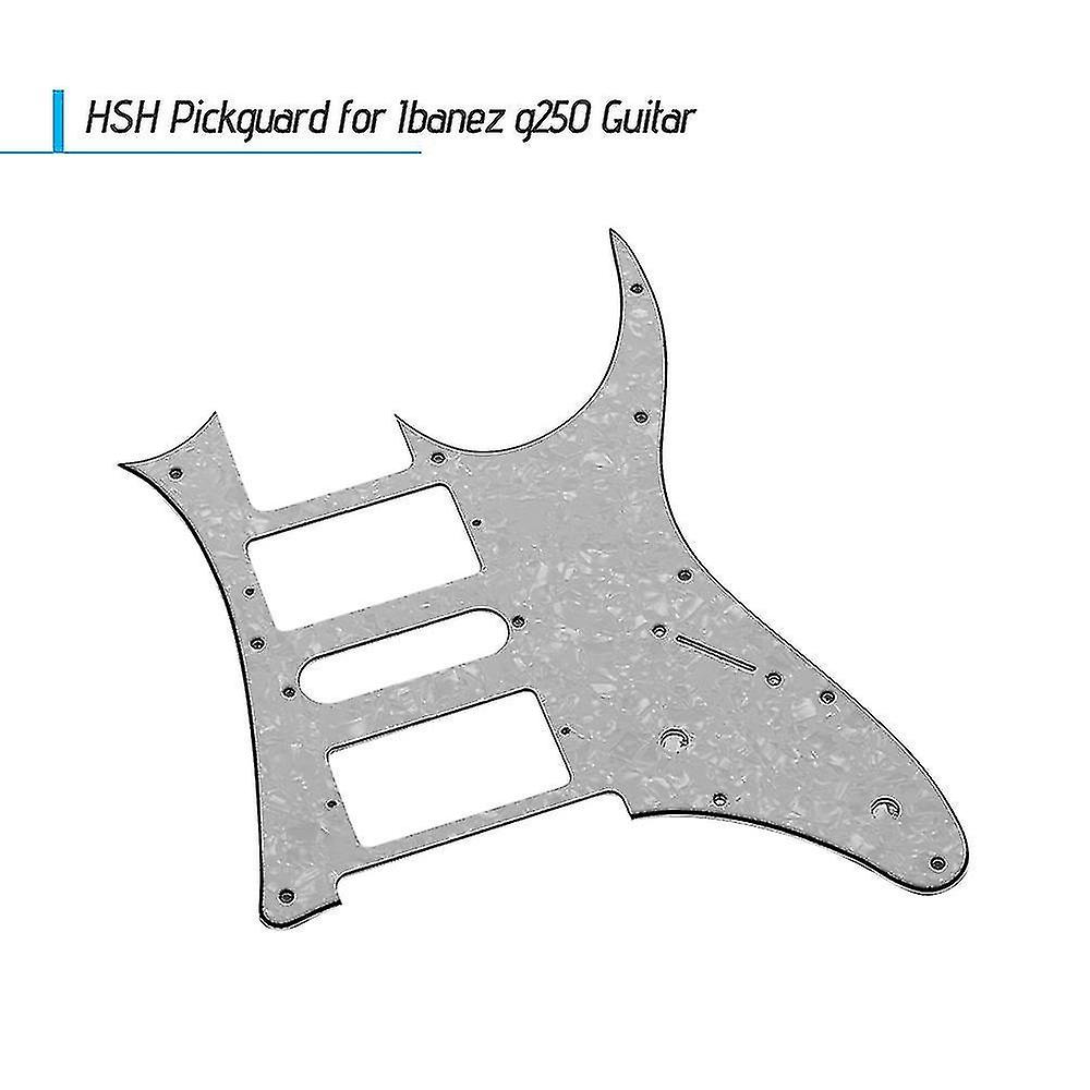 Hsh Electric Guitar Pickguard Pvc Pick Guard Scratch For Ibanez G250 Guitar Replacement White Pearl