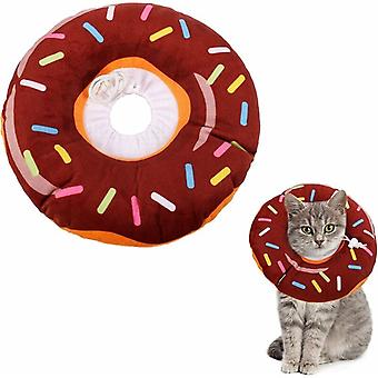 Tapered Cat Collar (L, Brown Donut)