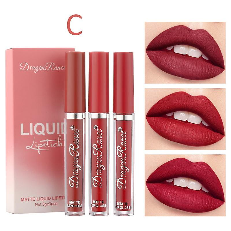 Makeup 3 Color Matte Lip Glaze Set