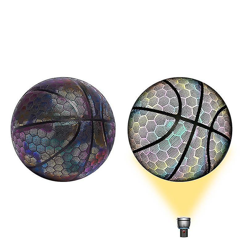 Reflective Basketball Light Up Basketball Ball Lighting Basketball With Good Elasticity Wear-resistant Leather Good Reflective