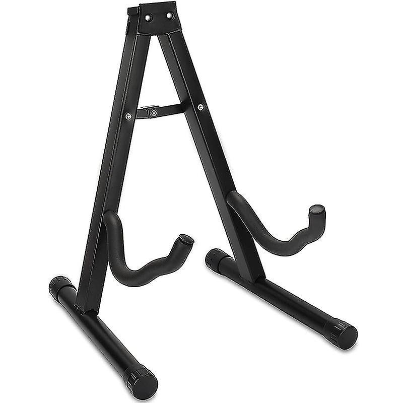Akustisk gitarrstativ, universell metall elgitarr stativ, vikbar A-ram bas gitarr stativ för akustisk, ukulele