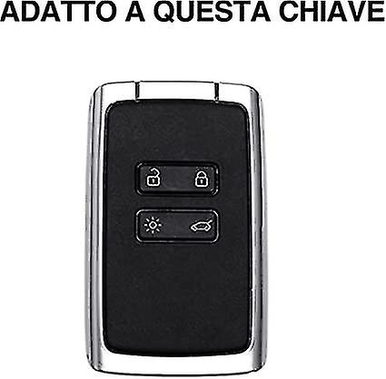 Car Key Case Resistente all'usura e alla caduta Key Shell compatibile con Renault Koleos Kadjar Megane Captur Espace Car Key Accessorio (nero)