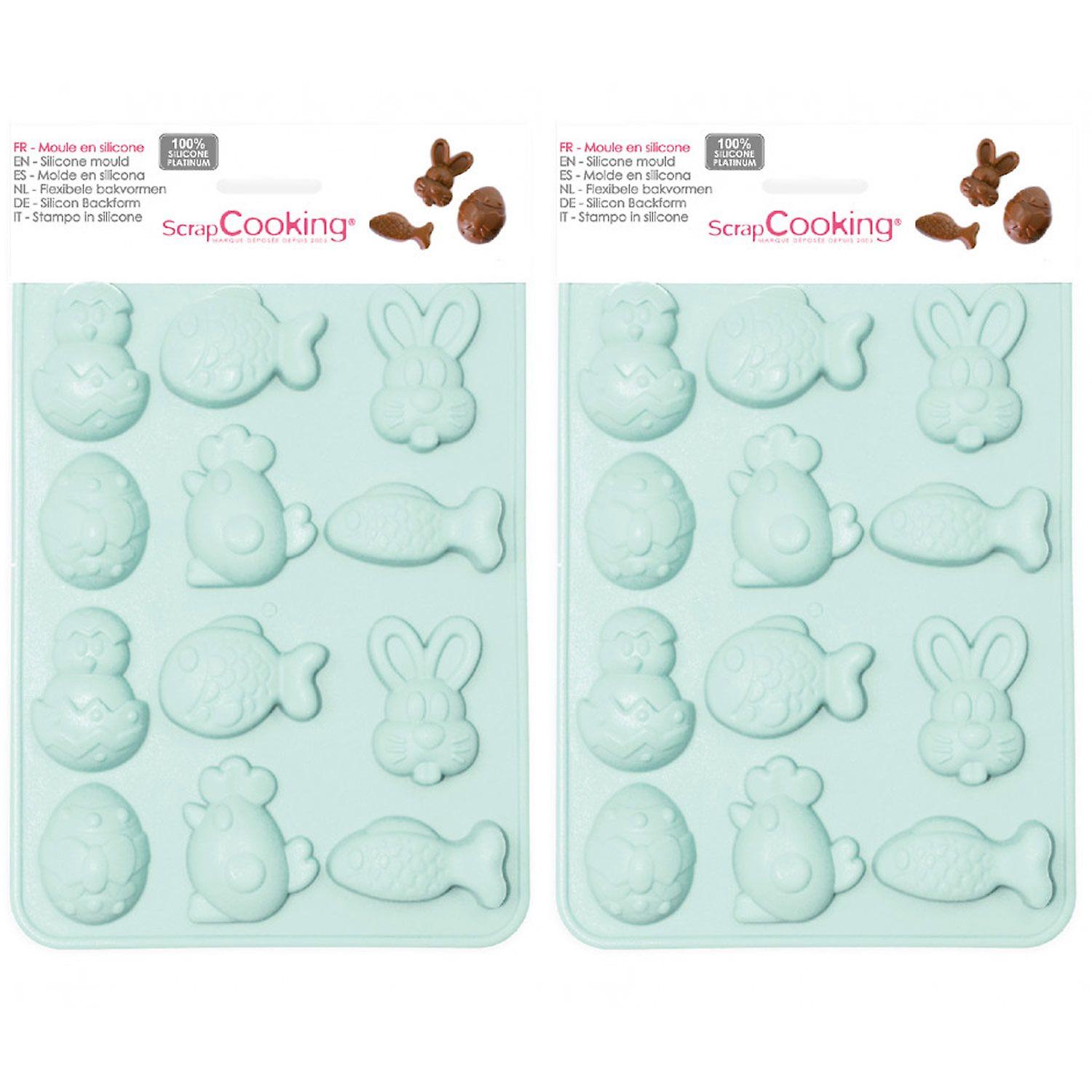 2 Easter chocolate silicone molds