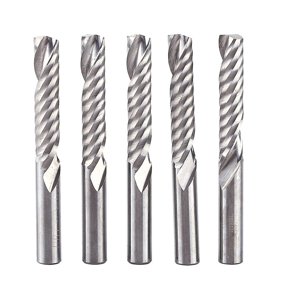 5pcs 6mmx32mm Tungsten Carbide Single Flute End Mill Bits