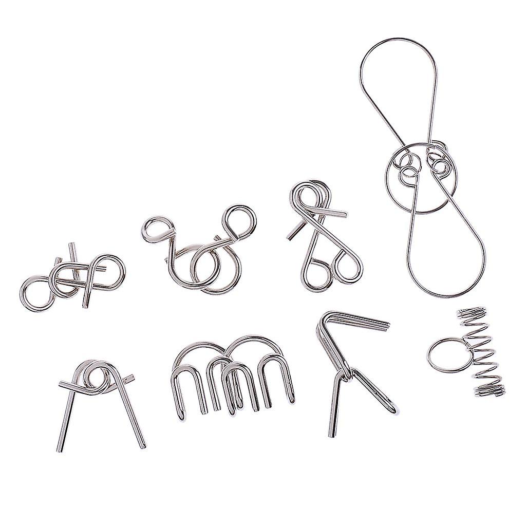 Mind Game Puzzles Wire Brain Teaser IQ Test Toy for Children Adults Style 1