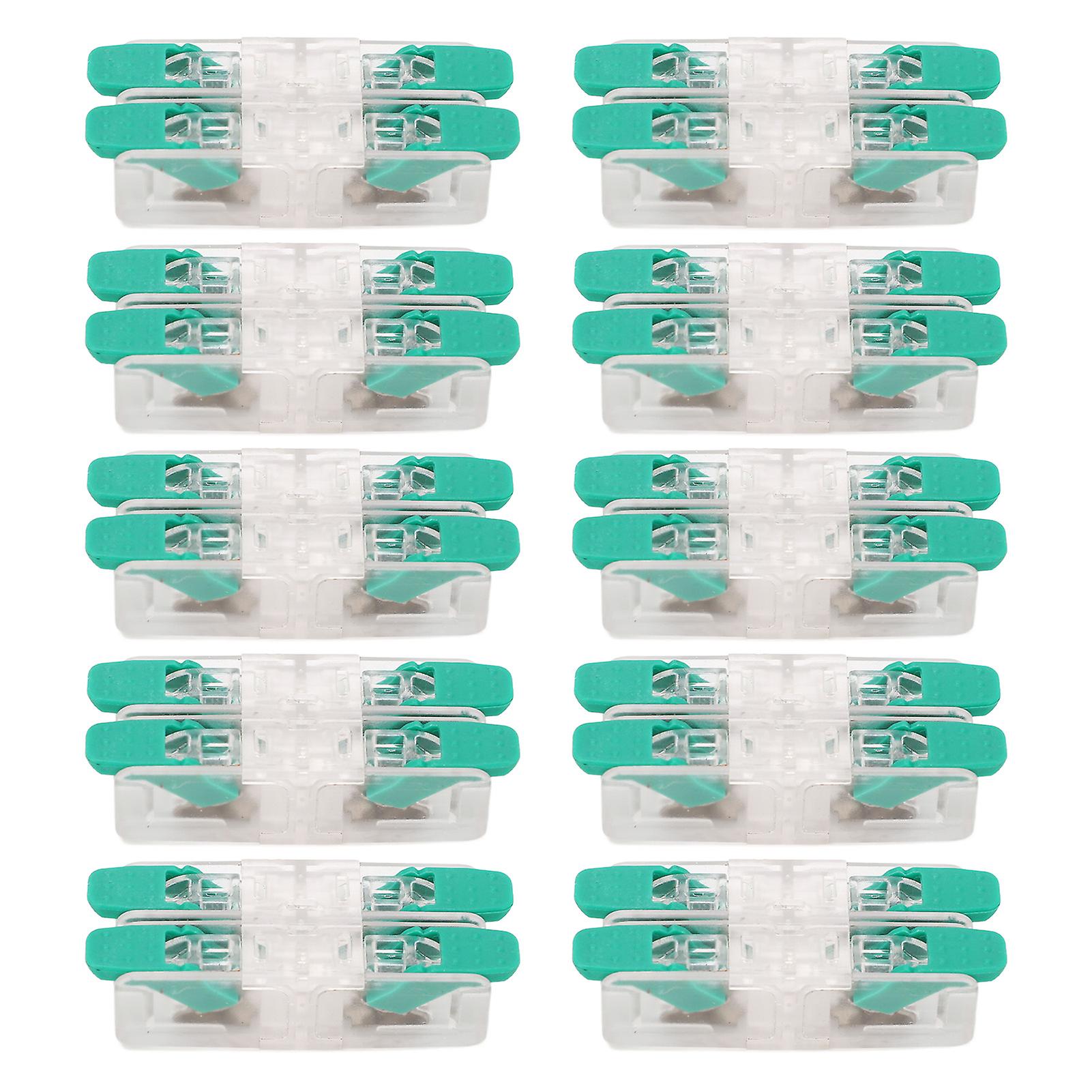 Risegun Compact Wire Conductor Connector, 10Pcs 2 in 2 Out Wire Connector 0.5 To 6mm² Copper Contact Conductor Connector for Household Appliance