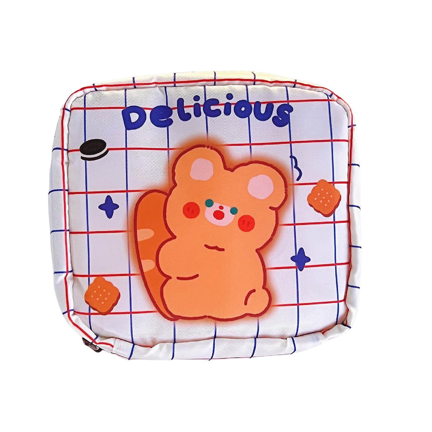 טמפון תיק אחסון קיבולת גדולה אותיות רוכסן עמיד למים מיני חמוד נייד סניטריים מפית תיק d