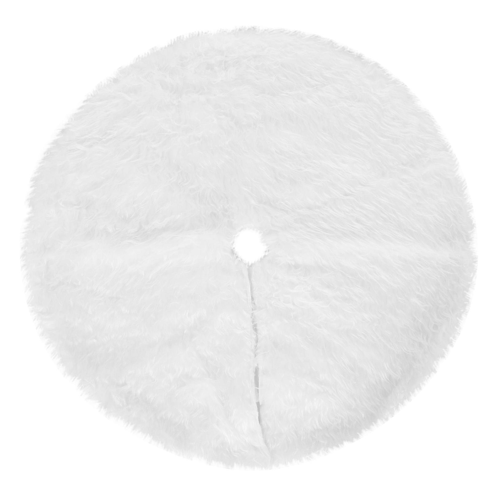 Plush Christmas Tree Skirt, Protective Mat for Christmas Decoration, New Year, Home Party, 78cm