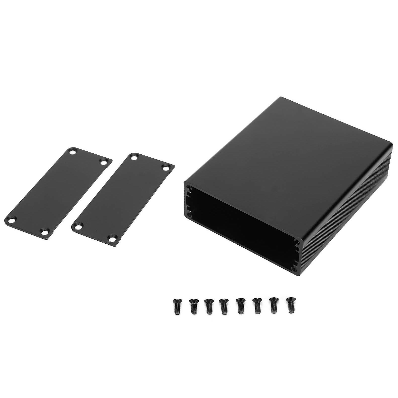 Risegun Electronic Project Case Aluminum Alloy Circuit Board Case Enclosure 24x64x80mm for Electronic Project, Instrument, GPS, Silver and Black