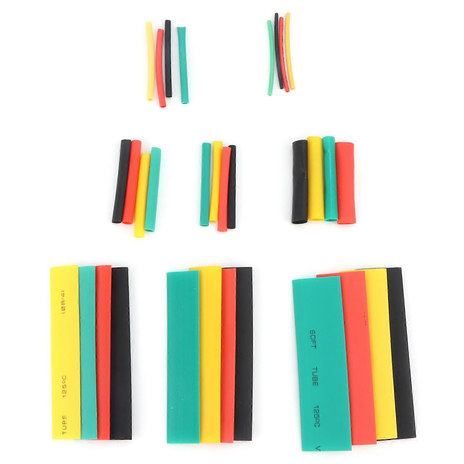 328PCS Heat Shrink Tubing Kit 4‑Color Yellow Black Red Green Electronic Components