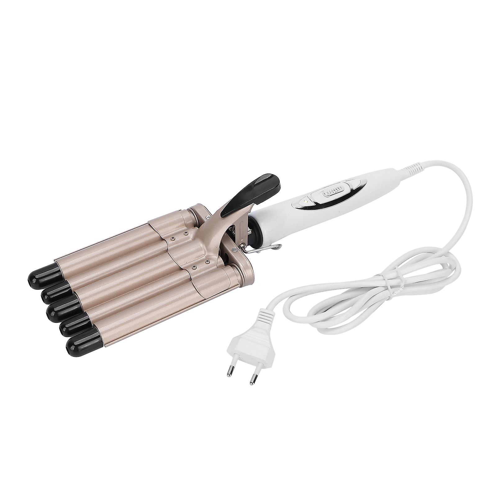 5 Barrel Curling Iron, Adjustable Temperature, with LCD Display, EU Plug 110-240V