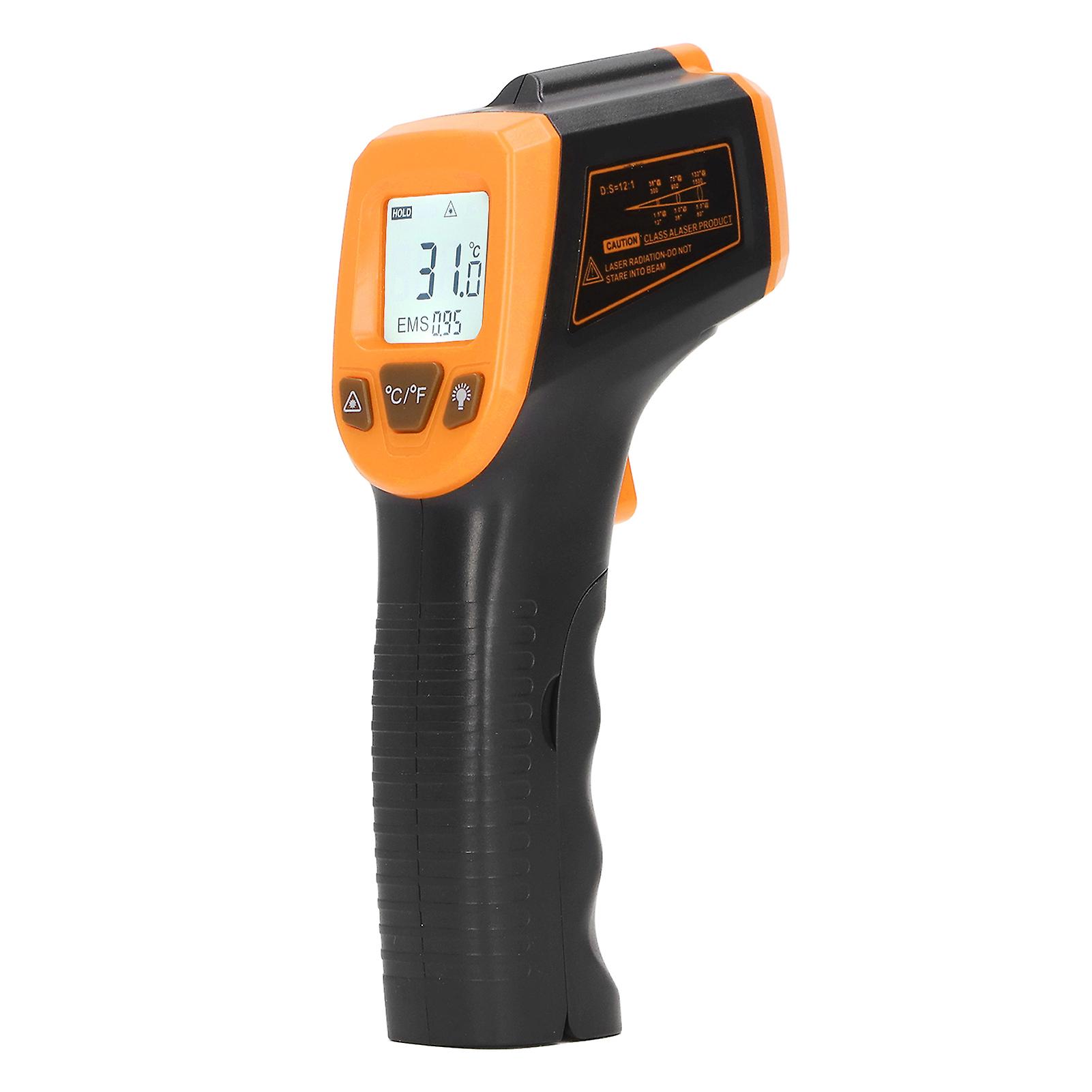Temperature Measuring Gun Handheld Non Contact Infrared ABS Housing Digital Temperature Gun for Industrial Orange
