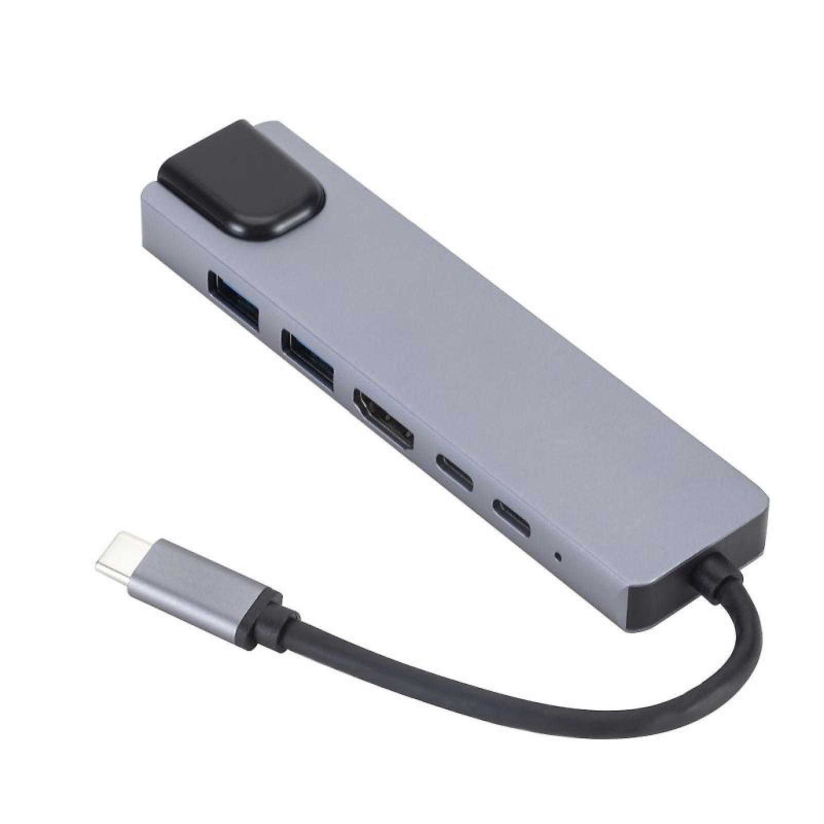 6-in-1 Multifunctional Type-C to PD Charging USB 3.0 Hub Docking Adapter
