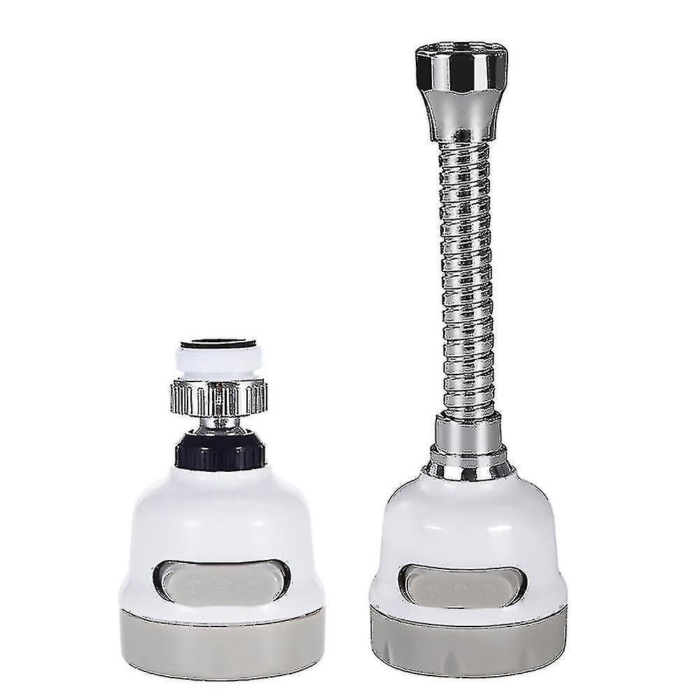 2pcs 3 Modes Water Faucet Flexible Rotatable Nozzle Adjustable Booster