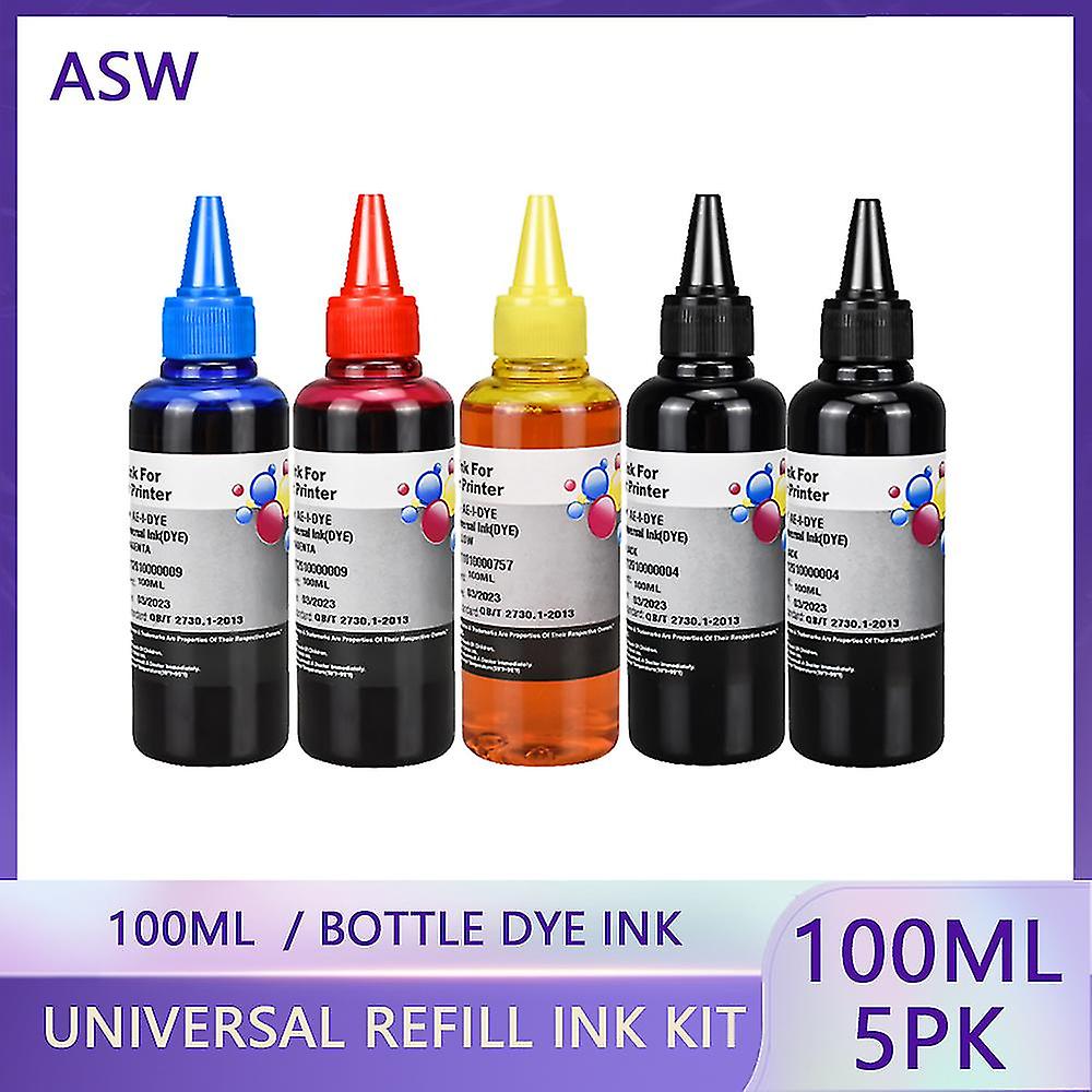 100ml Universal Refill Ink Kit compatible with Epson compatible with Canon compatible with Hp compatible with Brother Inkjet Printer Ciss Cartridge Pr