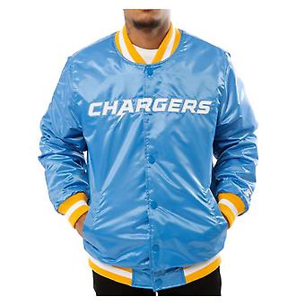 Starter Chargers Light Blue Bomber Jacket
