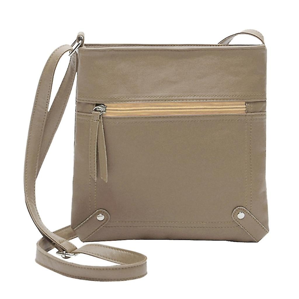 תיק כתף עור וינטאג 'תיק גוף מוצלב לנשים תיק מסנג'ר עור