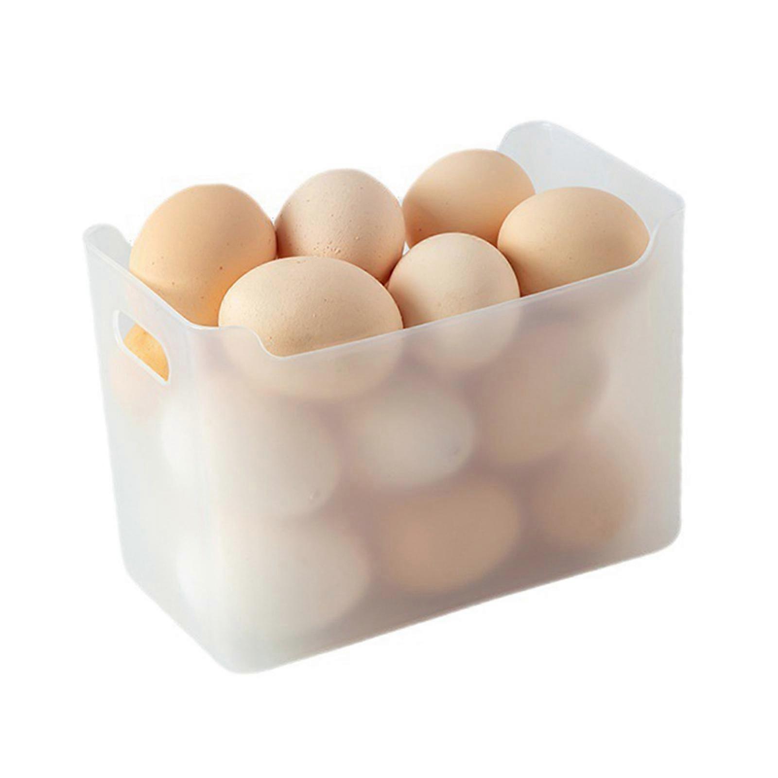 2pcs Egg Container for Refrigerator Stackable Egg Holder Stable Rack Food Freshness Storage Box Fridge Freezer Organizer