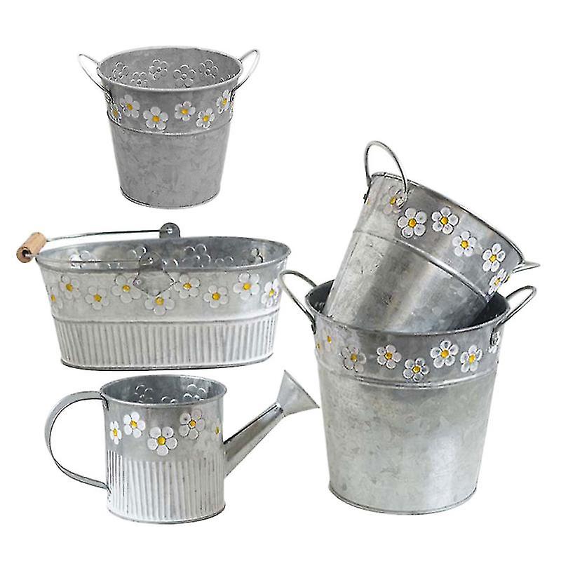 5pcs Rustic Flower Bucket