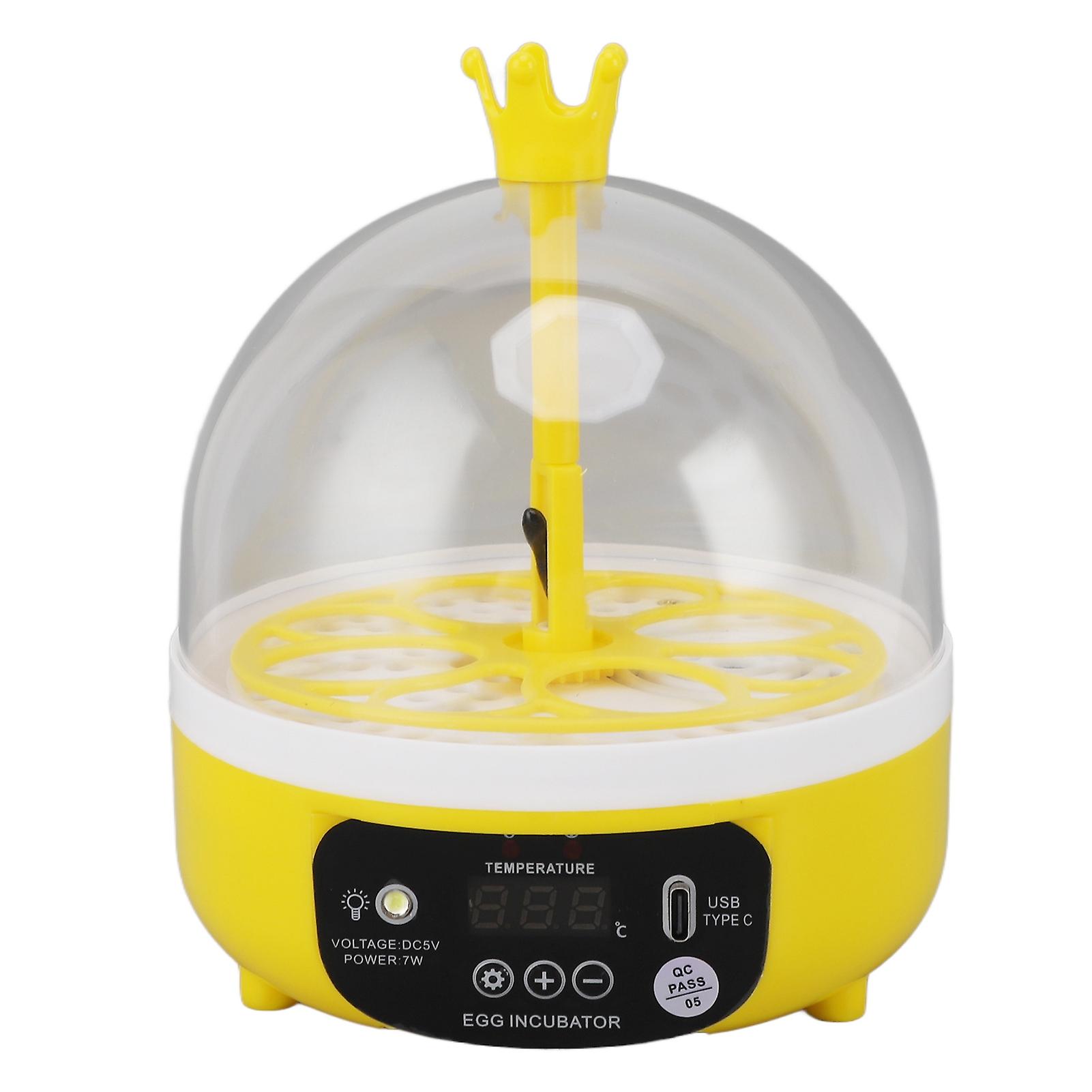 Mini Egg Incubator for Home Automatic Temperature Humidity Control 4 Eggs Candler Poultry Hatching Machine for Chickens Ducks Pigeons Auto Turning