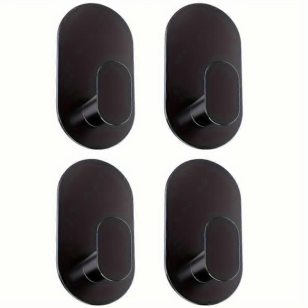 4pcs Aikzik Adhesive Hooks, Wall Mount Hooks, Max 18LB Load Sticky Hooks for Hanging Robes, Towels, Hat, Clothes, Multifunctional Drill-Free Stainless