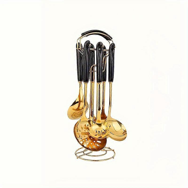 7pcs/set, Stainless Steel Utensil Set, Kitchen Utensil Set, Safety Cooking Utensils Set, Non-Stick Kitchen Tools Set, Cooking Turner, Spatula, Cooking