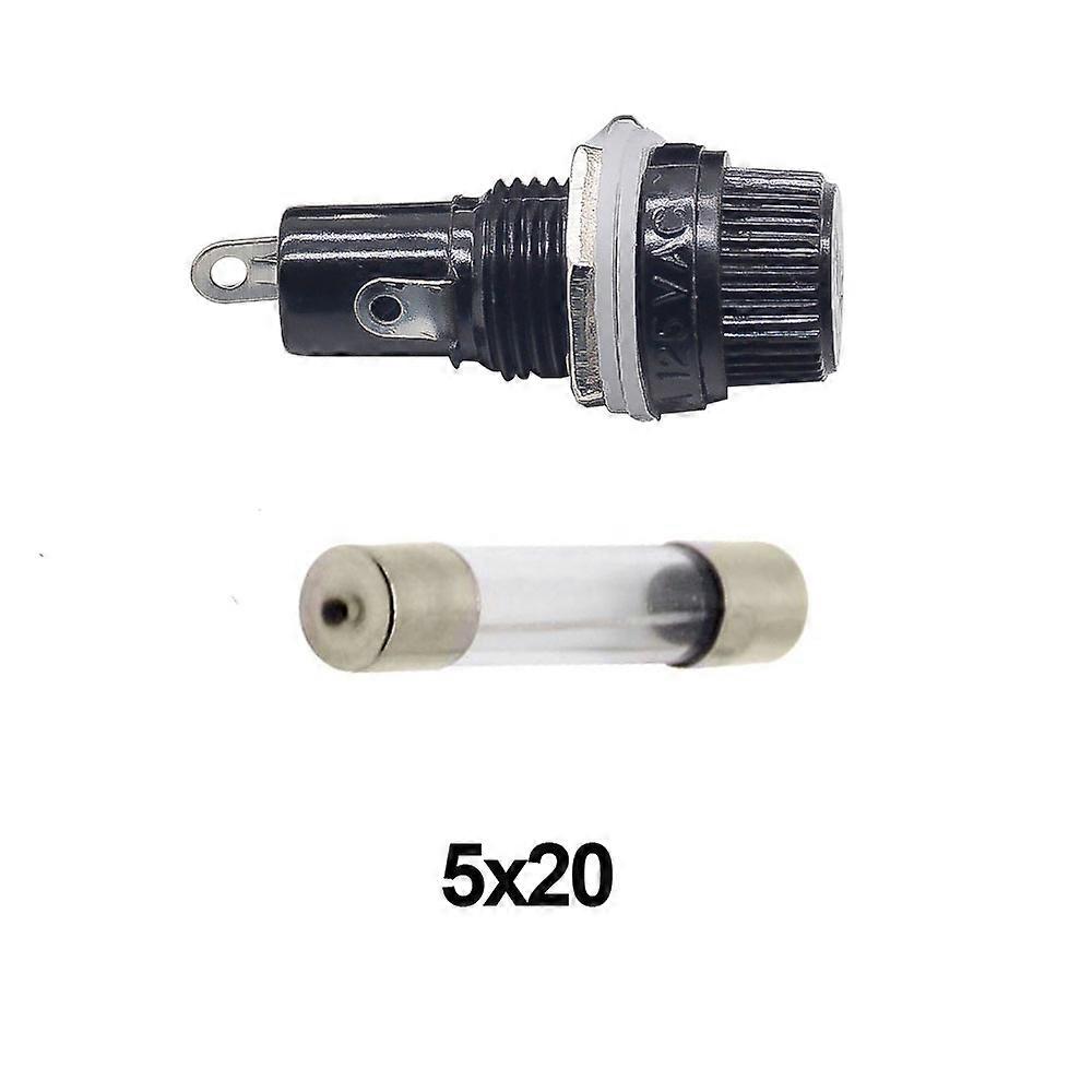 5 قطع / قطعة 5 * 20 6 * 30 مم حاملات الصمامات الزجاجية 5x20 6x30 مقبس أنبوب التأمين 15A 125VAC ، أنبوب الصمامات 10A اختياري