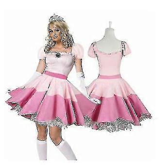 Pink Women Princess Peach Dance Short Skirt Costume Fancy Dress Party |  Fruugo IE
