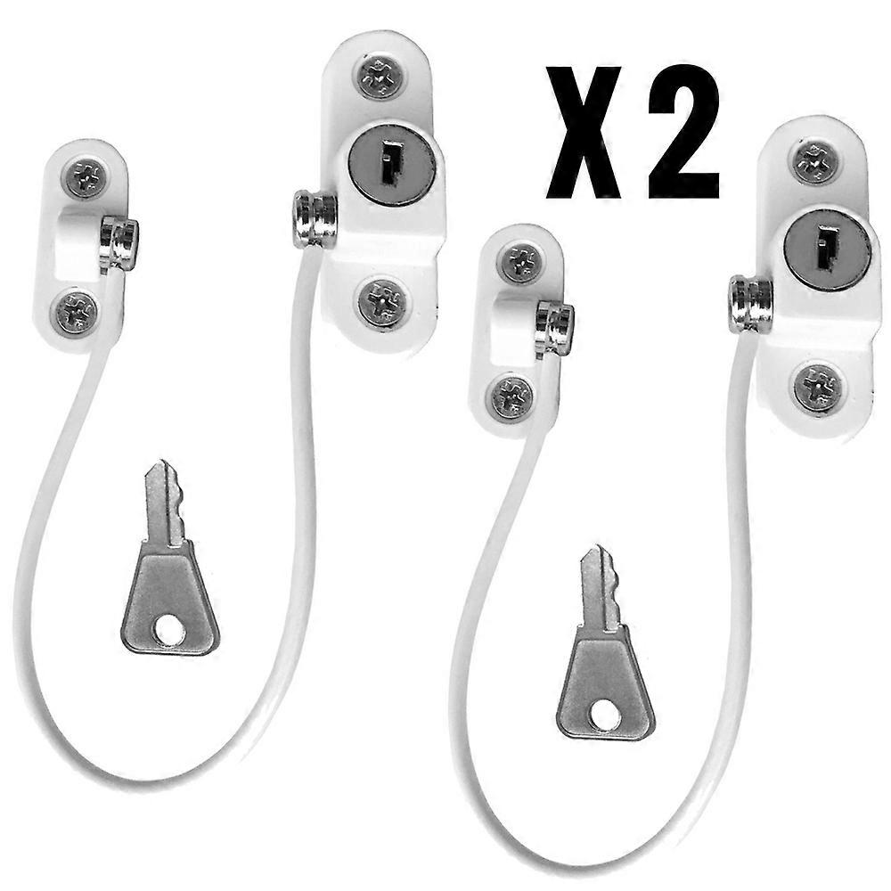 2 Pcs Security Window Lock, Window Security Door Lock With Key