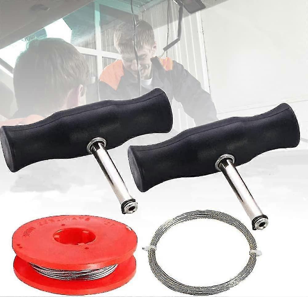 כלי פירוק שמשת רכב עם 2 כרכים של כבל חיתוך זכוכית