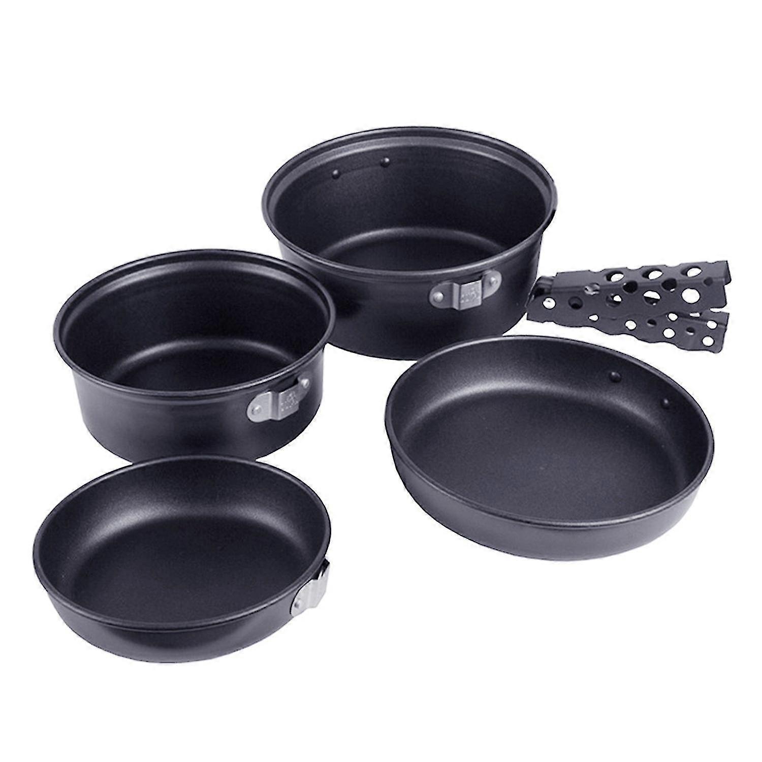 Camp Plates And Pans Sets Nonstick Backpacking Picnic Cooking Ultra-lightweight Portable