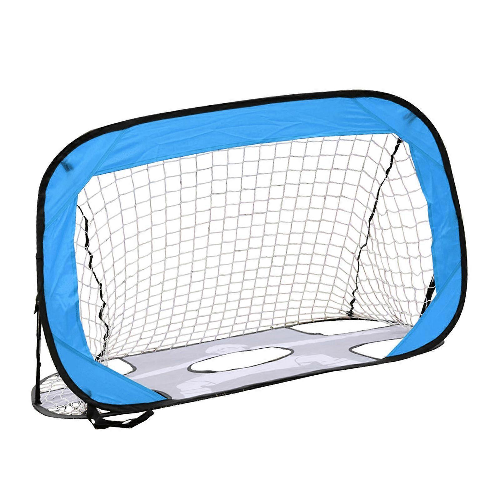 Kids Soccer Goal Practice Foldable Soccer Net for Indoor Backyard Blue
