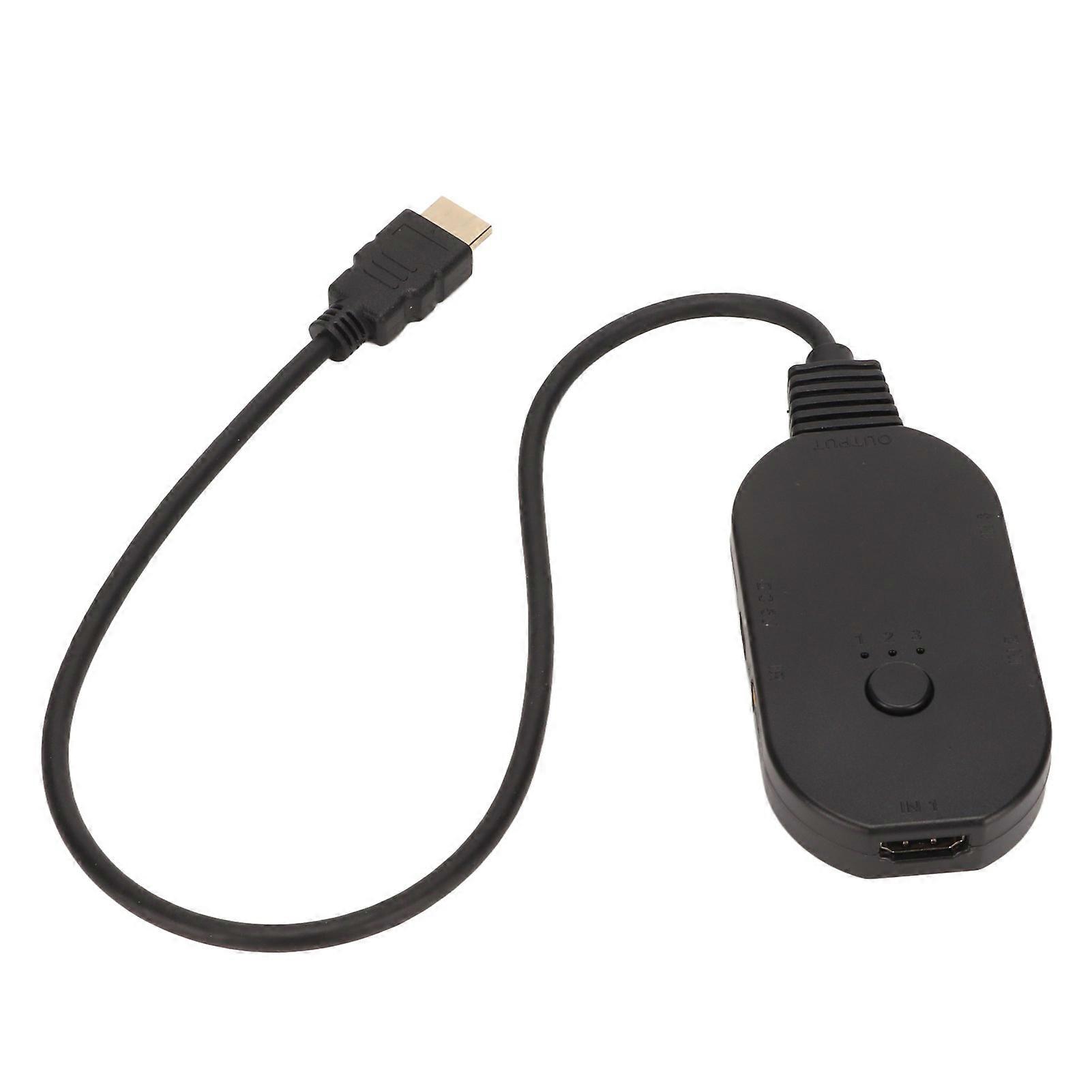 4K 60HZ HD Multimedia Interface Switch 3 in 1 Out 18Gbps HD Multimedia Interface Switcher with Remote Control