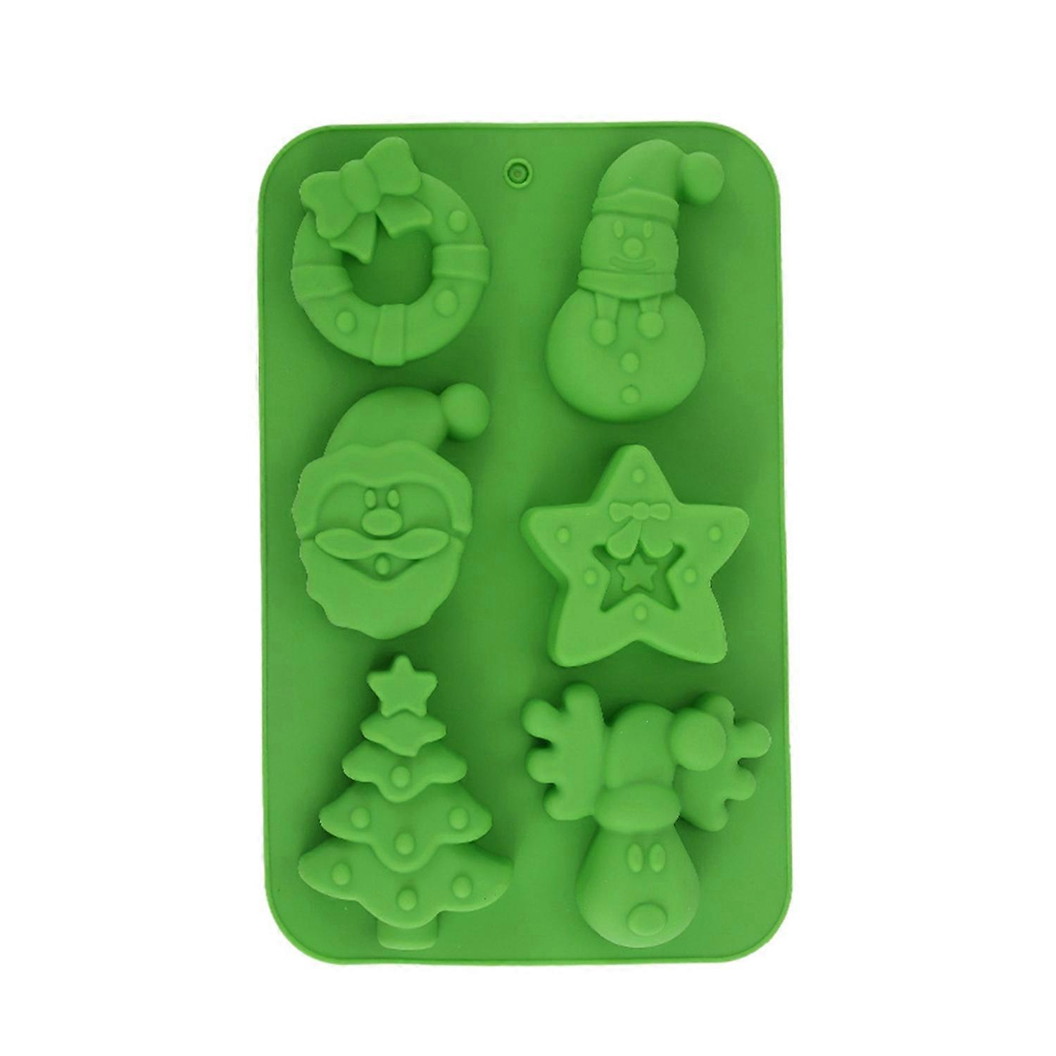 Christmas Silicone Soap Molds Xmas Cake Mold Easy to Clean Food Grade Various Shapes Baking Mold for