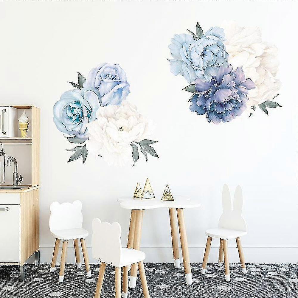 peony flower wall stickers decals bedroom background decor post