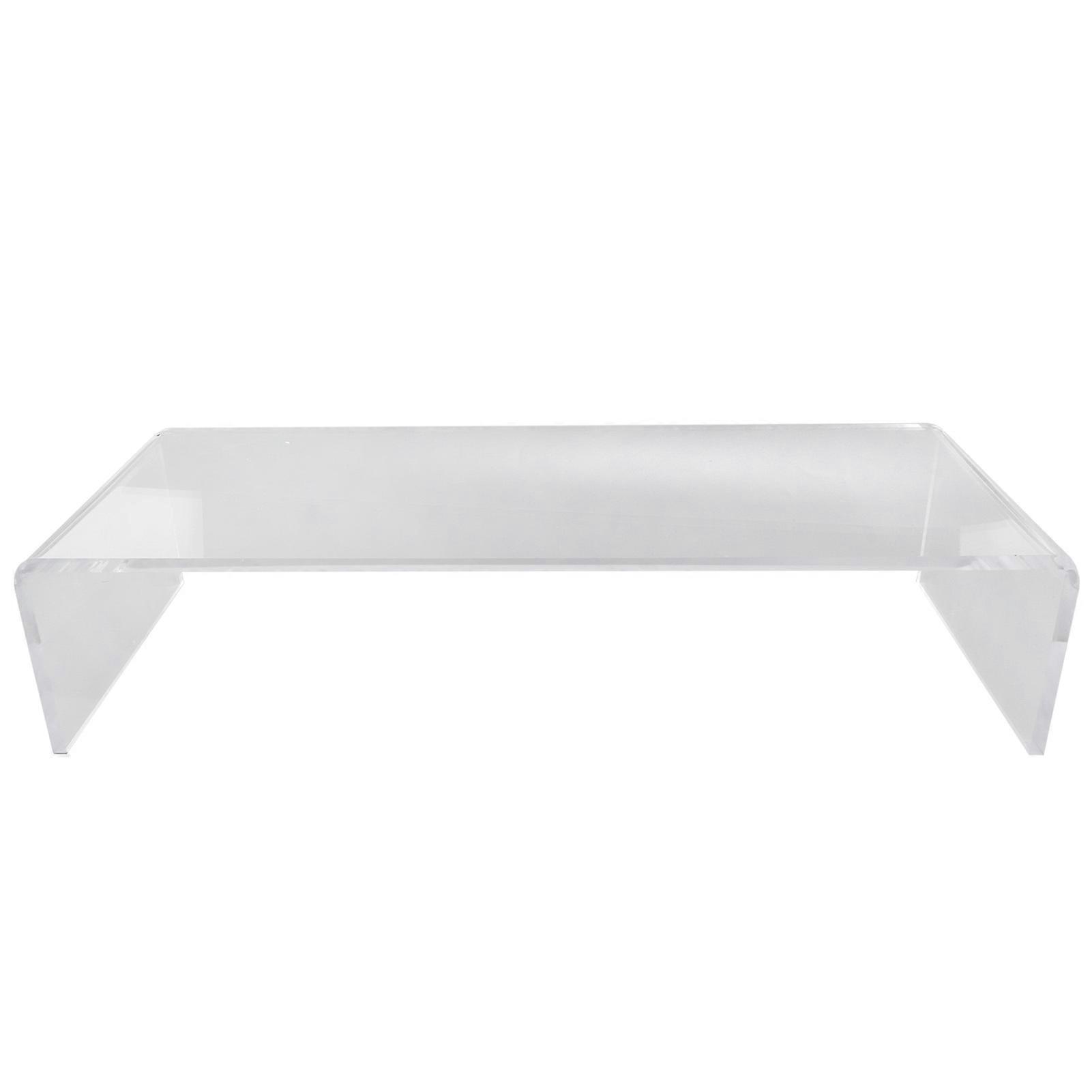 19.4 Inch Acrylic Monitor Stand Riser Computer Holder with Storage Clear for Desk Keyboard Storage Laptop