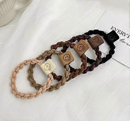 Flätad blandad färg 5st hög elasticitet hållbart hårrep