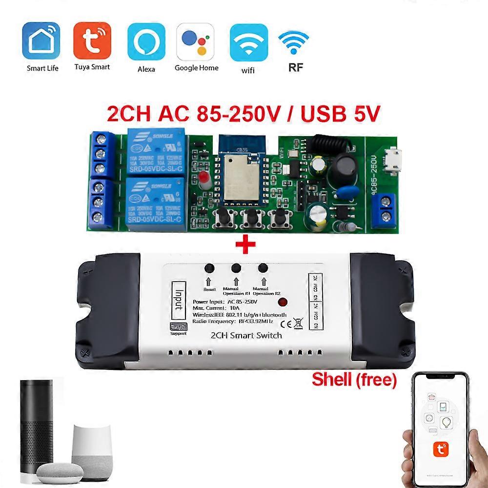 Garage Gate Deuropener WIFI Tuya Smartlife App Afstandsbediening Controller Smart On Off Switch 1/2/4 CH Relaismodule voor Alexa