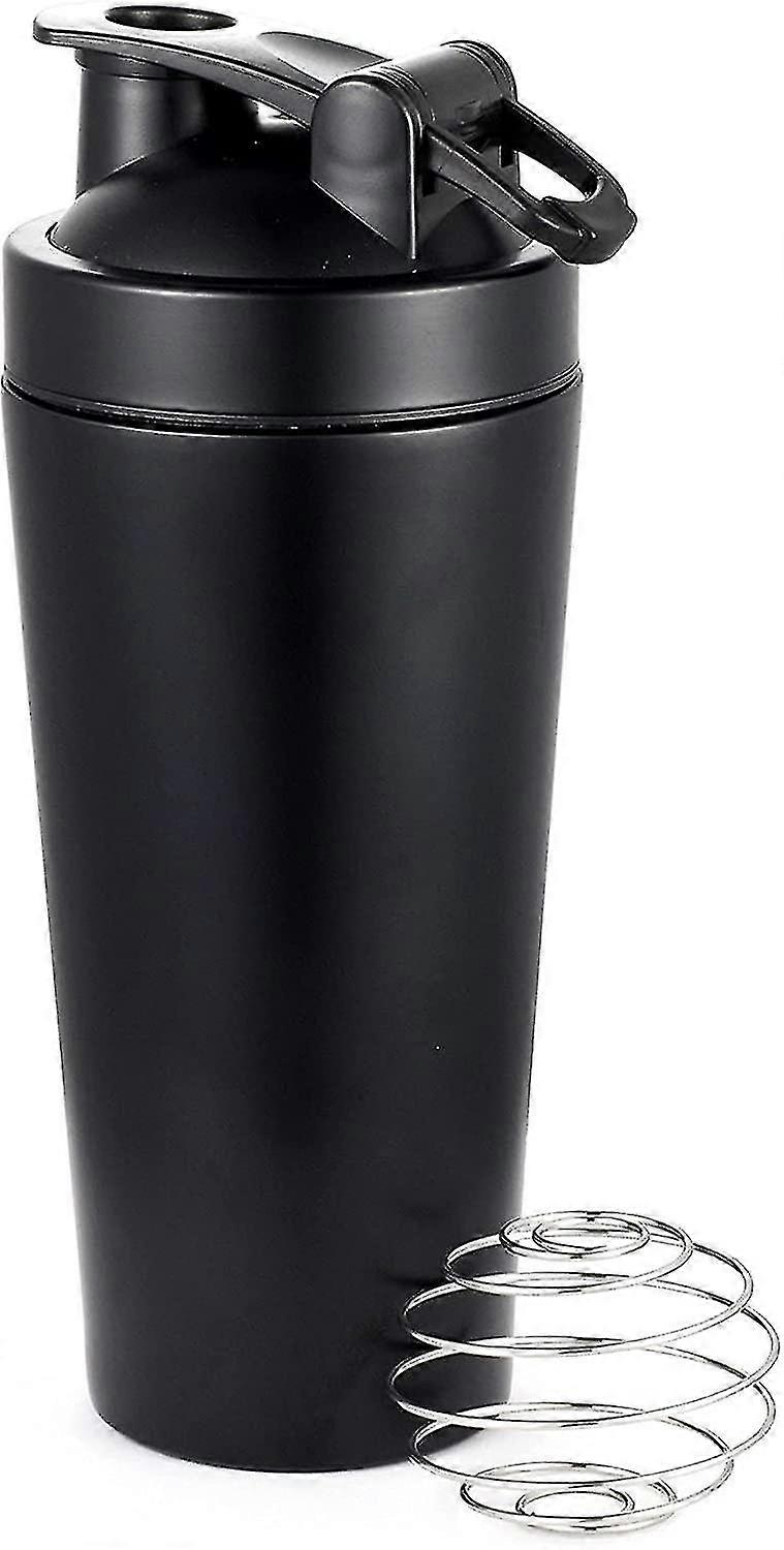 25oz Stainless Steel Protein Shaker Bottle With Mixing Ball, Travel Cup Suitable For Fitness Protein Powder Milkshake Smoothie