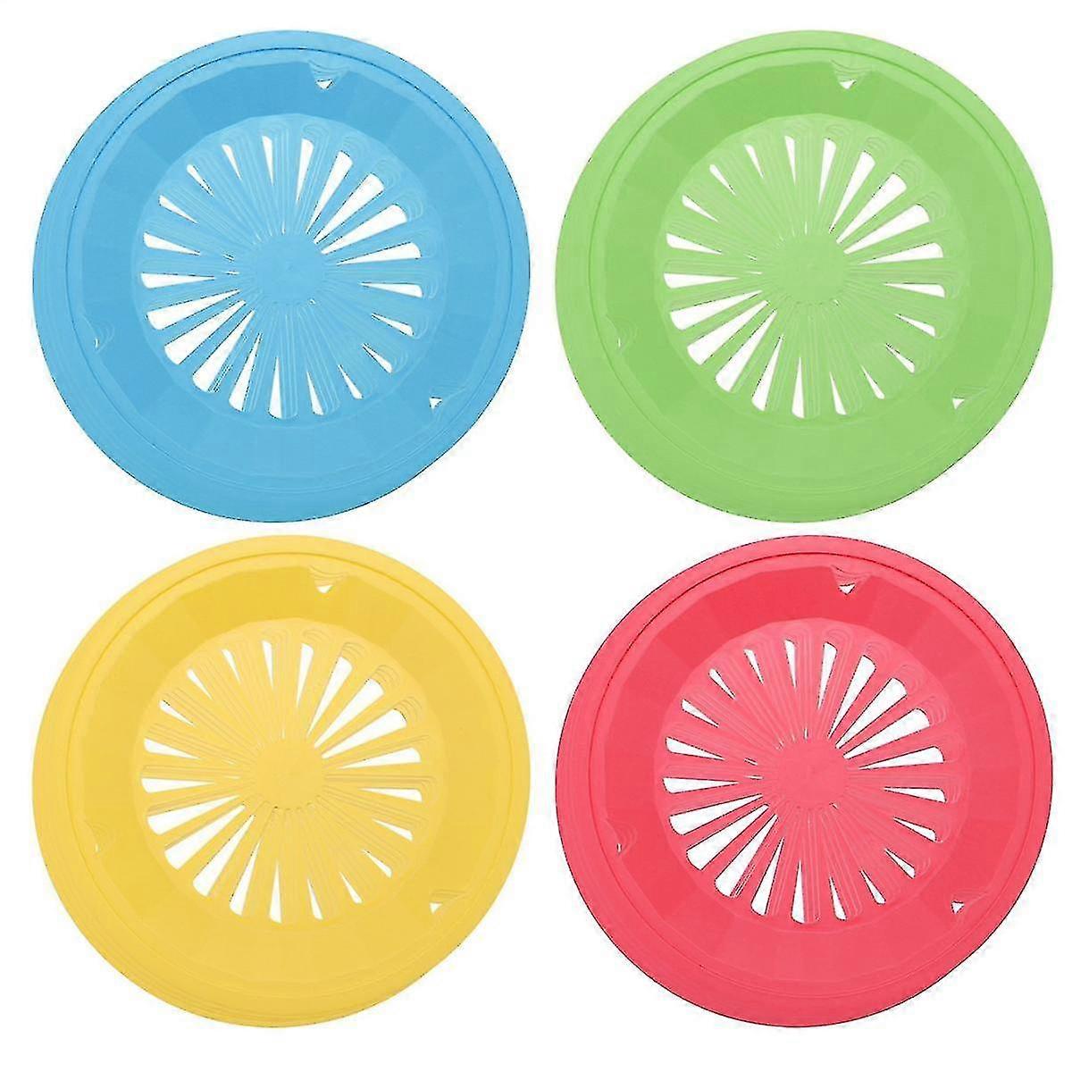 16 Pcs Reusable Plastic Paper Plate Holder for Party BBQ and Picnic Round Paper Plate Trays Barbecu