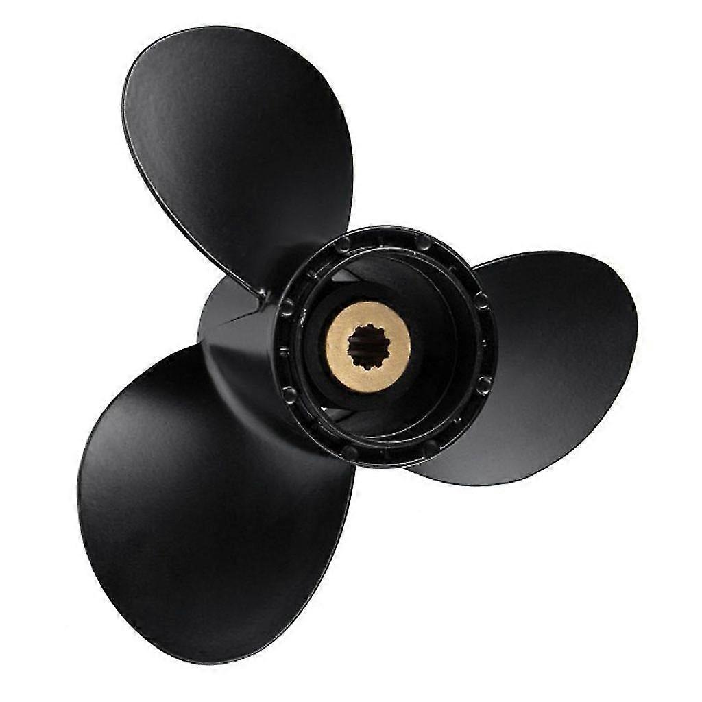 Black boat prop propeller 3 blade aluminum for evinrude johnson 8-15hp